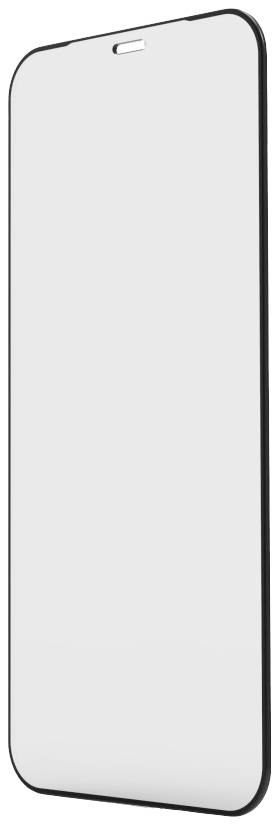 Vue de côté d'un smartphone moderne et fin, écran éteint, sans marquages ou logos visibles.