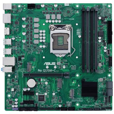 Carte mère verte avec différentes connexions, puces et un socket CPU au centre. Nom de marque 'ASUS'.