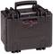 Valise de protection noire, robuste, avec deux fermetures et une poignée de transport, idéale pour le transport sécurisé d'équipements sensibles.