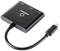 Un adaptateur USB-C noir avec plusieurs ports, dont HDMI et USB 3.0. L'inscription 'rankforce' est visible sur la face supérieure.