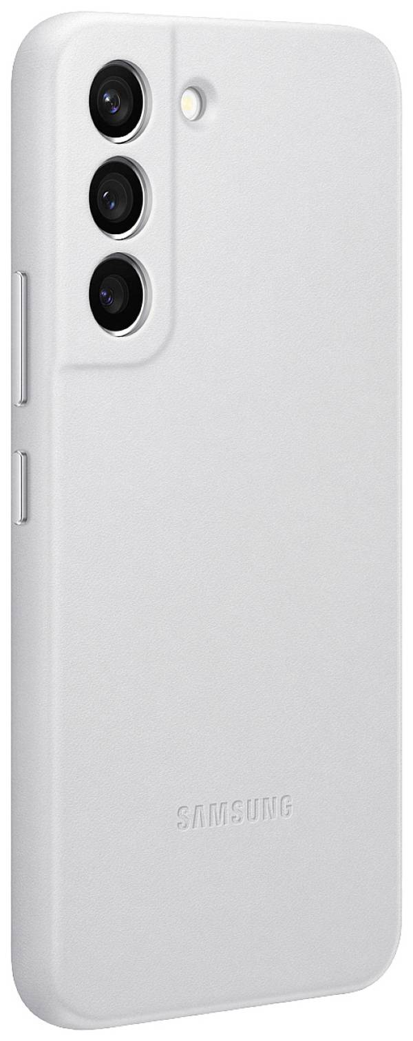 Coque pour Samsung Galaxy S22 5G en Cuir Compatible Recharge Sans Fil