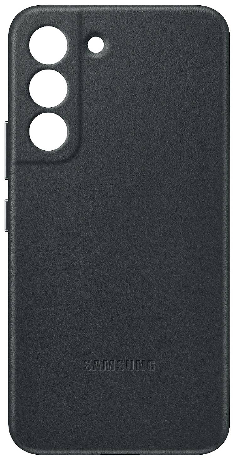 Coque Cuir Samsung Galaxy S22 Original Samsung Série Leather Cover - vert-1