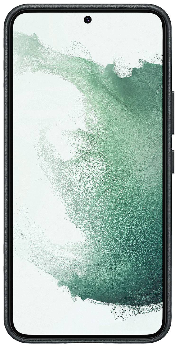 Coque Cuir Samsung Galaxy S22 Original Samsung Série Leather Cover - vert-2