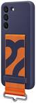 Coque arrière Samsung Silicone Cover with Strap , marine, orange