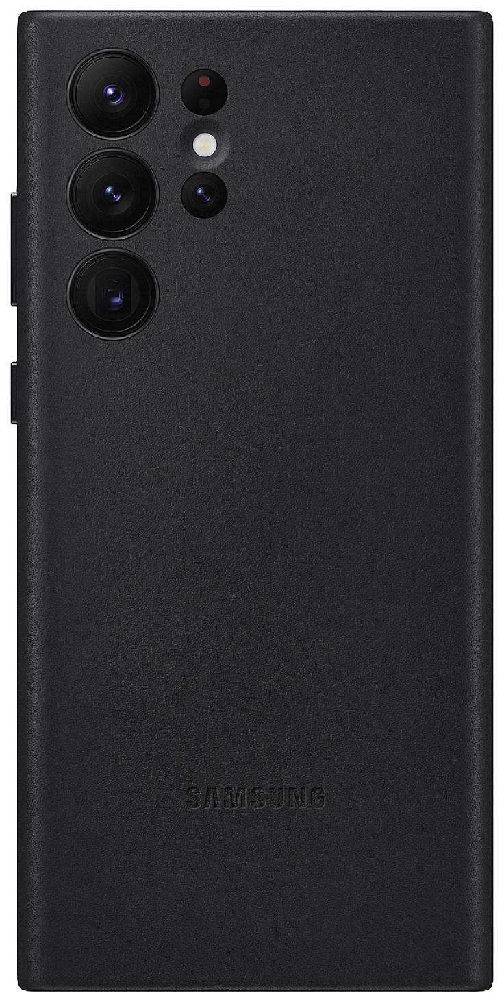 Coque Cuir Samsung Galaxy S22 Ultra Original Samsung Série Leather Cover - Noir-3