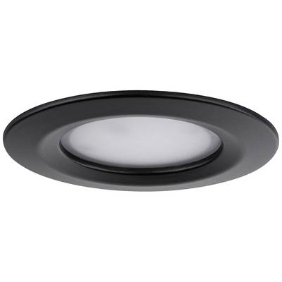 Plafonnier noir au design plat et rond, avec diffuseur lumineux blanc. Idéal pour les espaces intérieurs modernes.