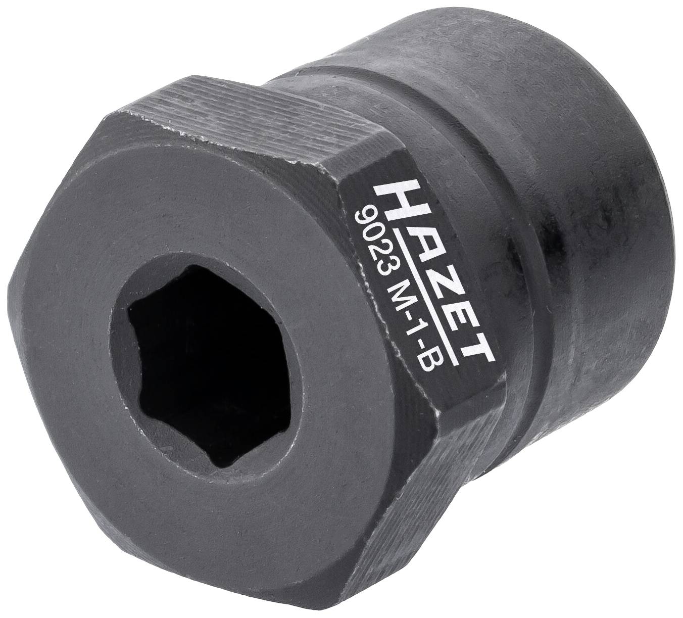 Clé à douille hexagonale noire Hazet pour outils automobiles, numéro de modèle 9023 M-1-B, fabriquée en matériau robuste.