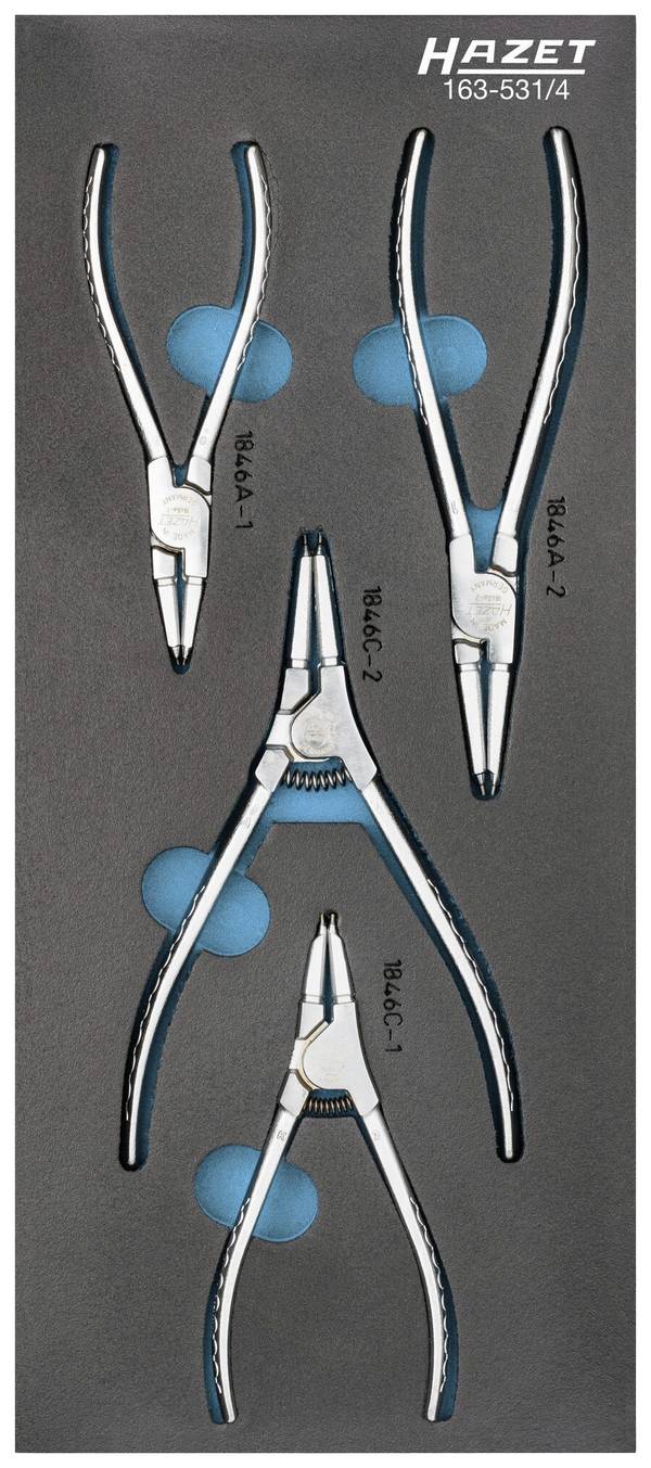 Hazet 163-531/4 Jeu de pinces pour circlips