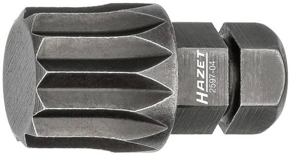 <br>  Hazet<br>  2597-04<br>  2597-04<br>  Embout polygonal<br>  Propulseur: 5/16" (8 mm)<br>  Sortie: XZN<br>  M12<br>  21 mm<br>