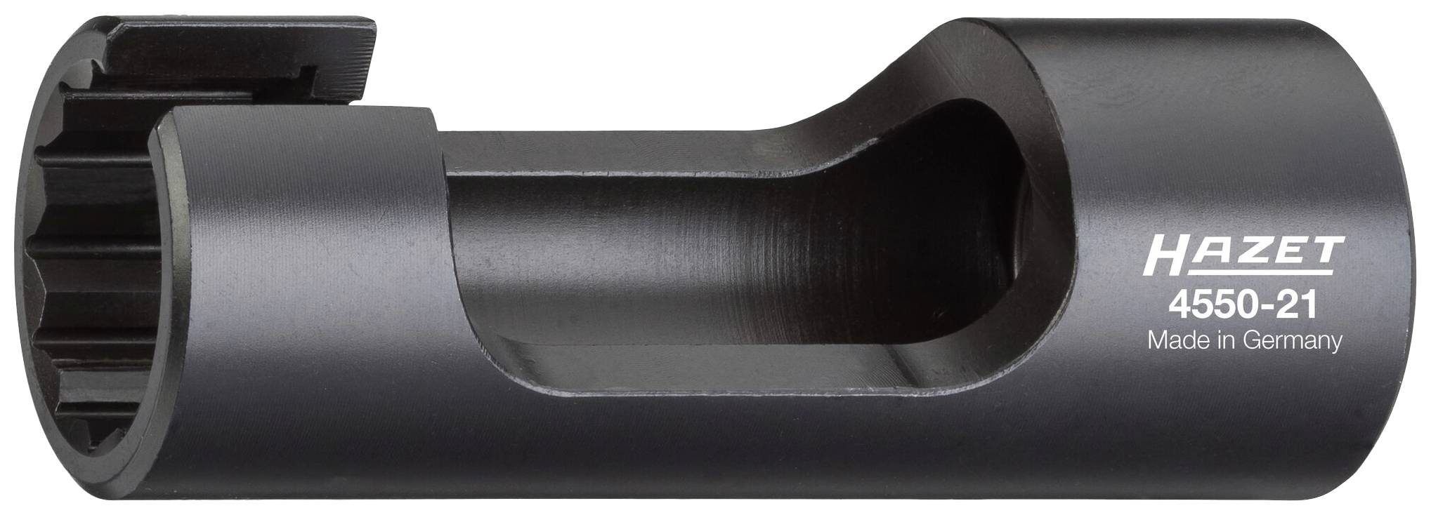 Clé à tube Hazet 4550-21, noir, avec une ouverture sur le côté, fabriqué en Allemagne.
