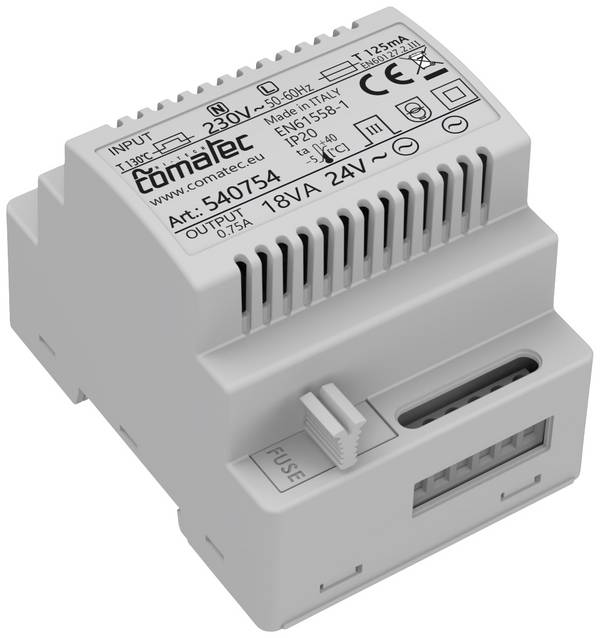 Comatec TBD201824F4 Alimentation rail DIN  24 V/AC 0.75 A 18 VA   Contenu 1 pc(s)