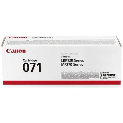Cartouche de toner Canon 071 pour imprimantes i-SENSYS LBP120 et séries MF270, dans son emballage d'origine avec les informations de marque et de modèle.