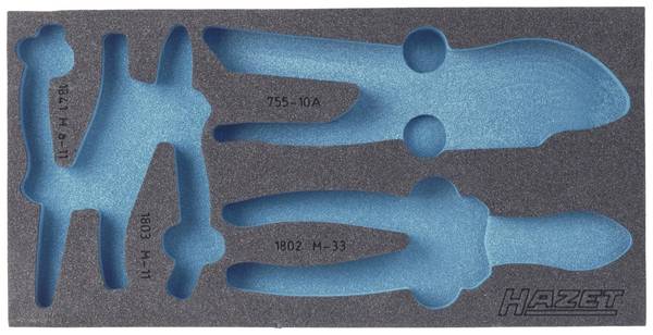 Hazet 163-121L 163-121L Insert en mousse  (L x l) 342 mm x 172 mm