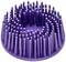 Lila, brosse en caoutchouc ronde avec des pointes effilées, disposées en spirale, pour un massage en douceur ou le nettoyage de surfaces.