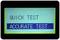 Un écran affiche deux options : 'TEST RAPIDE' en haut et 'TEST PRÉCIS' en bas. L'option du bas est mise en surbrillance.