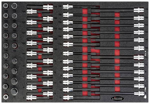 Vigor V4727 Jeu d'embouts de tournevis    V4727