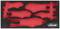 Insert d'outils rouge en mousse avec différentes découpes pour les outils. Logo 'Vigor Equipment' dans le coin.