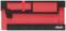 Insert en mousse de protection en rouge et noir pour le rangement sécurisé des outils. Logo de la marque en bas à droite.