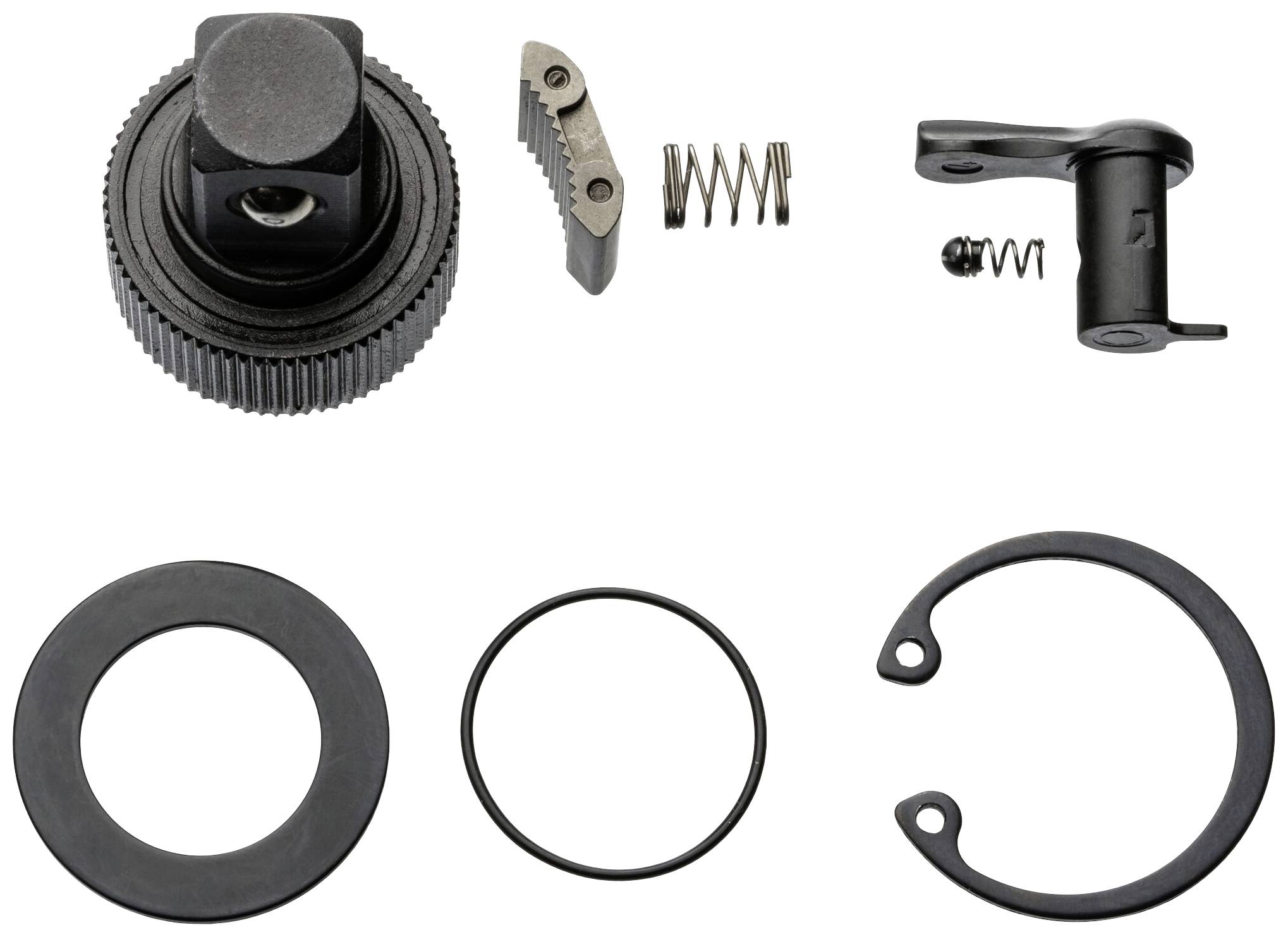 Un ensemble de petites pièces métalliques et à ressort comprend divers anneaux, ressorts et éléments de connexion dans une configuration.