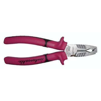Pinces Rosa Kombizange avec des accents noirs sur les poignées, adaptées à divers travaux de fils et de câbles en électrotechnique.