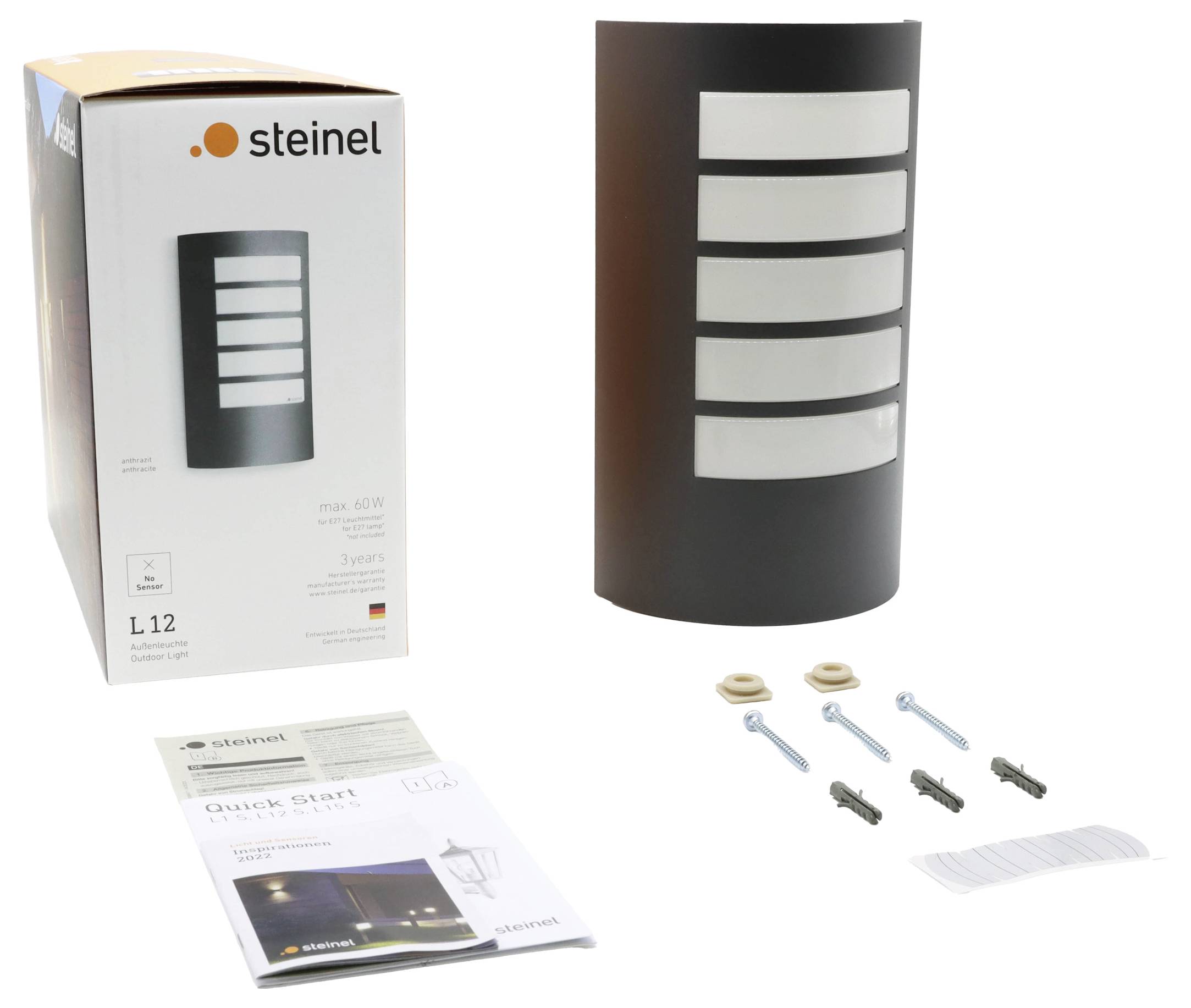 Steinel L 12 M ANT 069155 Applique extérieure E27 60 W anthracite-7