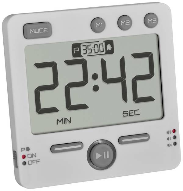 TFA Dostmann 99HOURS Minuteur blanc numérique