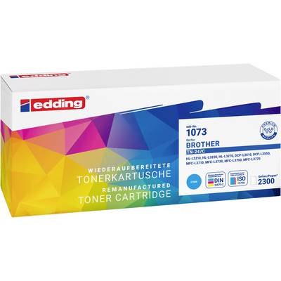 Edding Toner remplace Brother TN-247C compatible cyan 2300 pages EDD-1073 18-1073-0