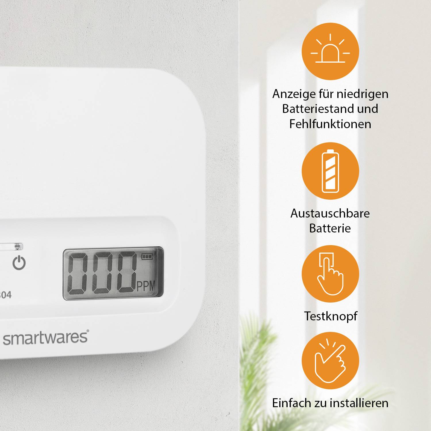 Smartwares FGA-13041 Détecteur de monoxyde de carbone à pile(s) Gaz détecté monoxyde de carbone-12
