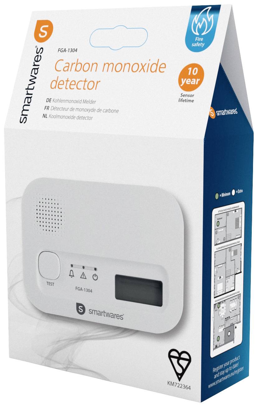 Smartwares FGA-13041 Détecteur de monoxyde de carbone à pile(s) Gaz détecté monoxyde de carbone-10