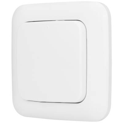 Interrupteur sur un mur blanc, en position éteinte.
