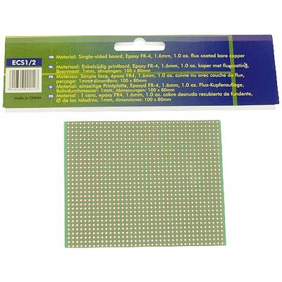 Matériau de circuit imprimé vert de 10x8 cm sur fond de papier. Matériau : Époxy FR-4, épaisseur de 1,6 mm, revêtu de cuivre.