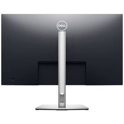 Vue arrière d'un moniteur Dell avec un socle fin et réglable en hauteur.