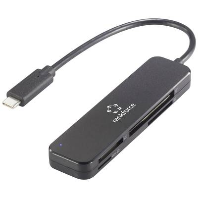 Renkforce RF-PCR-230 Lecteur de carte mémoire externe USB-C® 5Gbps noir