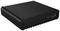SSD externe dans un boîtier noir texturé avec connexion USB-C, adapté pour un transfert et un stockage de données rapides.