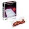 Emballage avec des sachets de rechange pour appareil de mise sous vide et un sachet de fraises sous vide.