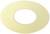 Un joint plat, rond et jaune avec un trou au centre, ressemblant à un donut, est représenté.