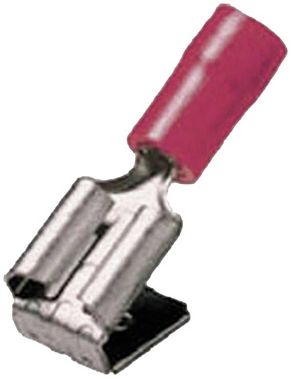 Intercable 180861 Cosse à languette mâle avec dérivation Largeur d'accouplement: 6.30 mm Épaisseur de contact: 0.80 mm  partiellement isolé rouge 1 pc(s) Piece