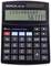 Calculatrice électronique à affichage sur deux lignes ; la ligne supérieure affiche '123+456+89', la ligne inférieure affiche '56177'.