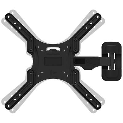 Support mural pour moniteur ou TV avec bras articulé et fixation compatible VESA, adapté aux différentes tailles d'écran.