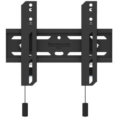 Support mural pour téléviseur ou moniteur en noir, avec bras ajustables et mécanisme à câble pour un réglage facile.