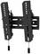 Support mural pour TV Neomounts avec bras réglables noirs, trous de fixation par vis et mécanisme de gestion des câbles.