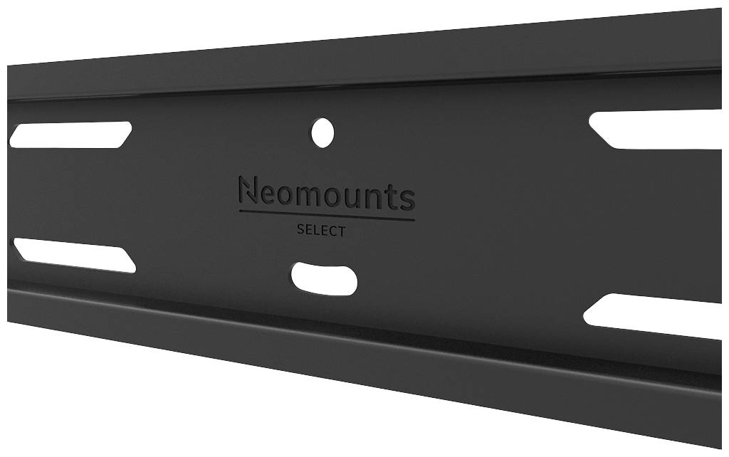 Support mural Neomounts SELECT en noir, adapté pour la fixation d'écrans.