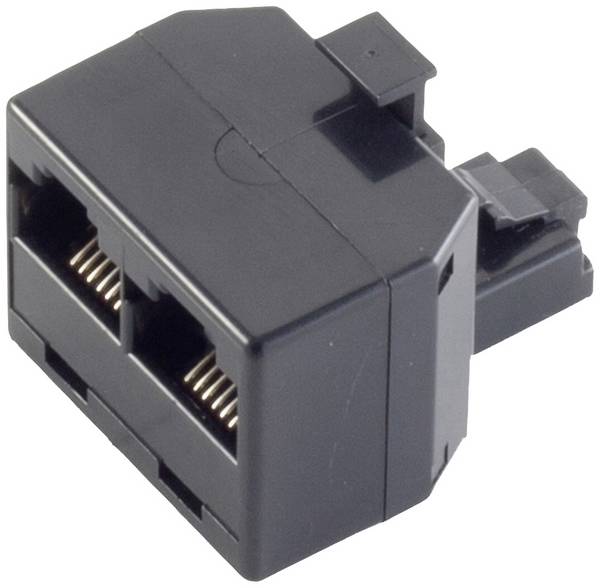 Shiverpeaks téléphone (analogique) Adaptateur [1x RJ11 mâle 6P4C - 2x RJ11 femelle 6P4C]  noir