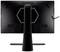Vue arrière d'un moniteur ViewSonic avec un socle ergonomique et un motif hexagonal à l'arrière de l'écran.
