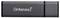 Une clé USB noire de la marque 'Intenso' est posée horizontalement avec le logo bien visible au centre.