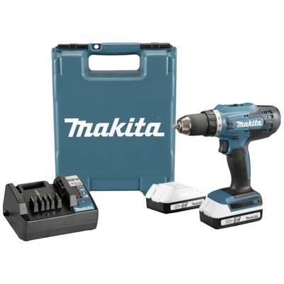 Perceuse visseuse sans fil Makita 18V + 2 batteries lithium 1.5 Ah +  chargeur + Mallette DF488D002