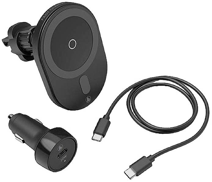 Hama Chargeur à induction MagCharge Car FC15 00187268 Sorties standard Qi noir-0