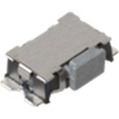 Un composant électronique rectangulaire sur un fond blanc, probablement un interrupteur ou un connecteur.