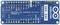 Un bouclier Arduino MKR ENV bleu avec plusieurs broches et l'inscription « Conçu et assemblé en Italie ».