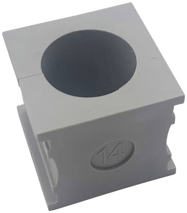 TRU COMPONENTS ELT 14 Passe-câbles fendu Ø max. des bornes 15 mm Elastomère gris 1 pc(s)